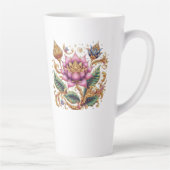 Tasse Latte Fleur Motif Thaï Grande (Droite)