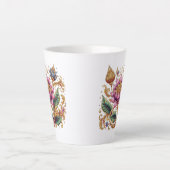 Tasse Latte Fleur Motif Thaïlandais (Devant)