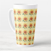 Tasse Latte Fleur orange (Angle gauche)