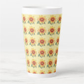 Tasse Latte Fleur orange (Devant)