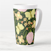 Tasse Latte Fleur papillon (Angle droit)