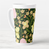Tasse Latte Fleur papillon (Angle gauche)