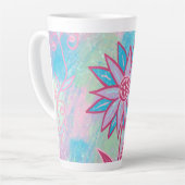 Tasse Latte Fleur Pastel à main mignonne (Angle gauche)