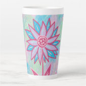 Tasse Latte Fleur Pastel à main mignonne (Devant)