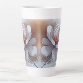 Tasse Latte Fleur peinte en 3 dimensions élégante (Devant)