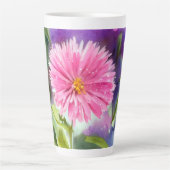 Tasse Latte Fleur pourpre (Devant)