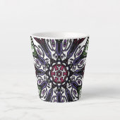 Tasse Latte fleur psychédélique (Devant)