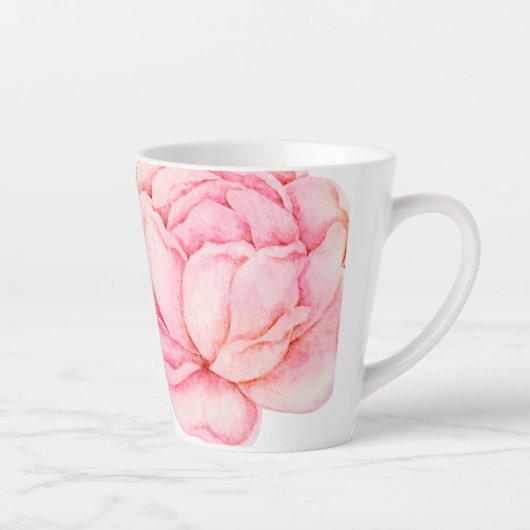 Tasse Latte Fleur Punk Illustrée à la Main (Droite)