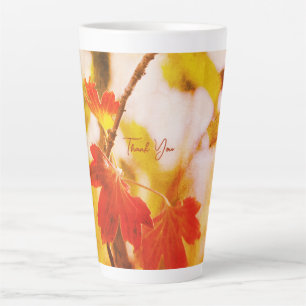 Tasse Latte Fleur Romantique Boho – Remerciements de Fantaisie