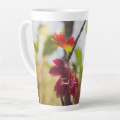 Tasse Latte Fleur Romantique Boho – Remerciements Fantastiques (Angle gauche)