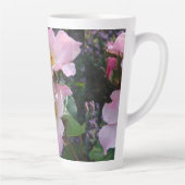 Tasse Latte Fleur Rose rose florale Photo Blush rose (Droite)