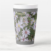 Tasse Latte fleur sauvage de l'aster mauve pâle en latte (Devant)
