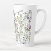 Tasse Latte Fleur sauvage de trèfle botanique Fleurs de latte (Droite)