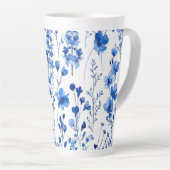 Tasse Latte Fleur sauvage du papier Motif-98186 (Angle droit)