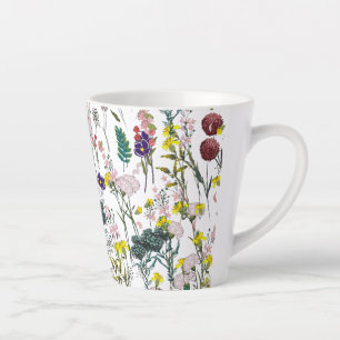 Tasse Latte Fleur Sauvage Vibrante