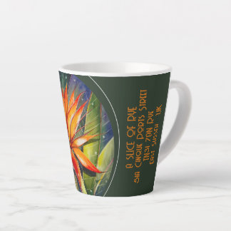 Tasse Latte Fleur Strelizia peinte EVE