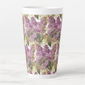 Tasse Latte Fleur violette Lilacs chic (Devant)