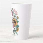 Tasse Latte Fleurir avec grâce (Devant)