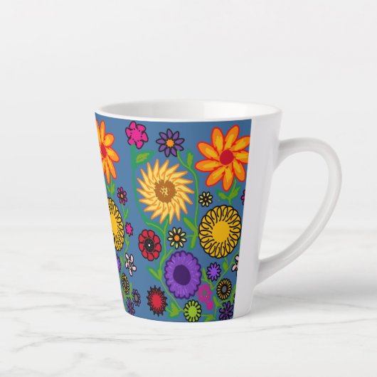 Tasse Latte fleuris (Droite)