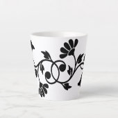 Tasse Latte fleuris-fleurs-motifs (Devant)