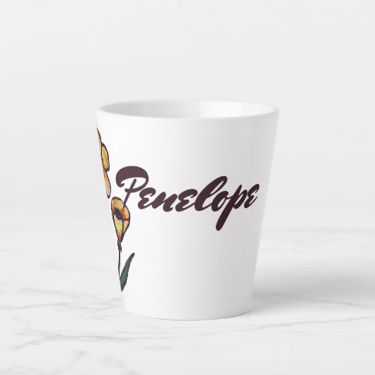 Tasse Latte Fleurs (Devant)