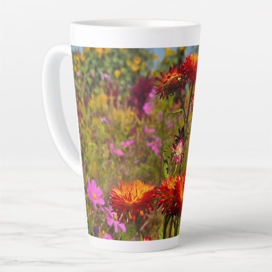 Tasse Latte Fleurs (Angle gauche)