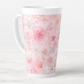 Tasse Latte Fleurs aquarelles Blush Bloom (Angle gauche)