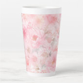 Tasse Latte Fleurs aquarelles Blush Bloom (Devant)