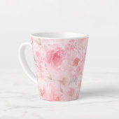 Tasse Latte Fleurs aquarelles Blush Bloom (Angle gauche)