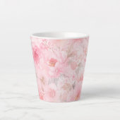 Tasse Latte Fleurs aquarelles Blush Bloom (Devant)