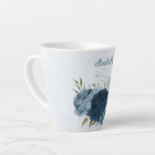 Tasse Latte fleurs bleu marine clair (Angle gauche)