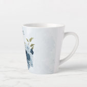 Tasse Latte fleurs bleu marine clair (Droite)