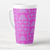 Tasse Latte Fleurs Bulbeuses Et Branches Roses (Angle gauche)