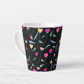 Tasse Latte Fleurs colorées (Angle gauche)