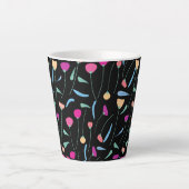 Tasse Latte Fleurs colorées (Devant)