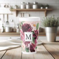 Fleurs d'aquarelle modernes Monogrammes