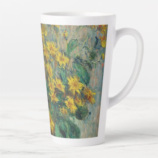 Tasse Latte Fleurs d'artichauts de Jérusalem par Claude Monet (Droite)