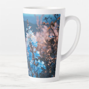 Tasse Latte Fleurs d'Azur : une symphonie sereine en 8K