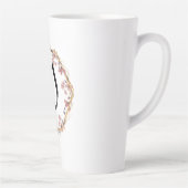 Tasse Latte Fleurs de dégradé d'aquarelles modernes Nom du mon (Droite)