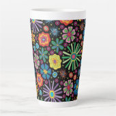 Tasse Latte Fleurs de fête (Devant)