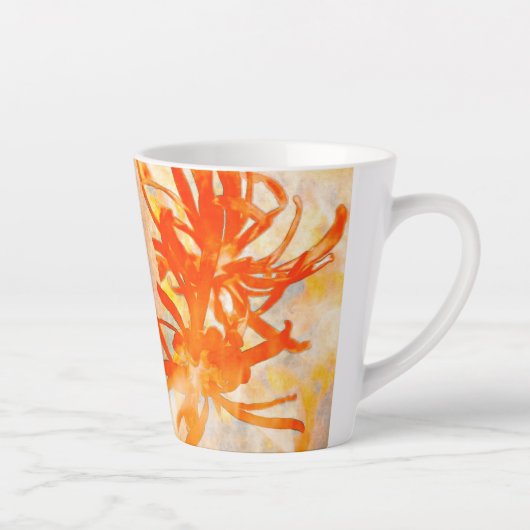 Tasse Latte Fleurs de feu (Droite)