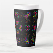 Tasse Latte Fleurs de Fiesta Dansante (Angle droit)