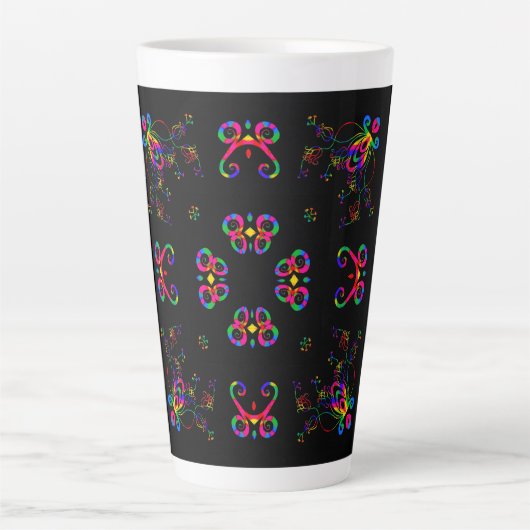 Tasse Latte Fleurs de Fiesta Dansante (Devant)