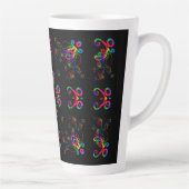 Tasse Latte Fleurs de Fiesta Dansante (Droite)
