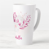 Tasse Latte fleurs de fuchsia botanique  (Angle droit)