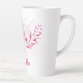 Tasse Latte fleurs de fuchsia botanique  (Droite)
