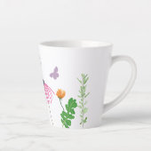 Tasse Latte Fleurs de jardin et papillons Grand-mère Anniversa (Droite)