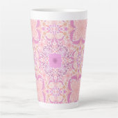 Tasse Latte Fleurs de jardin rétro en rose (Devant)