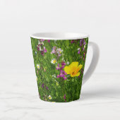 Tasse Latte Fleurs de l'été (Angle droit)