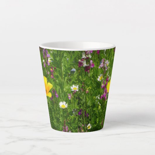 Tasse Latte Fleurs de l'été (Devant)